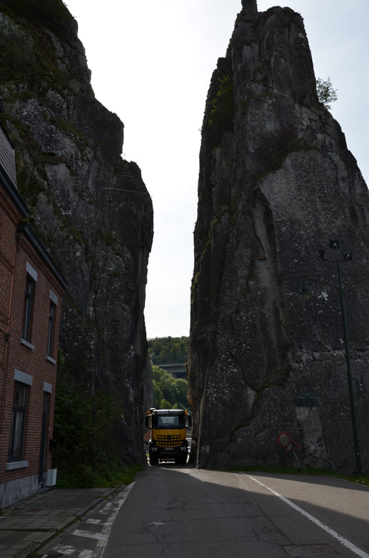 Rocher Bayard Rock en Dinant. Bélgica. 