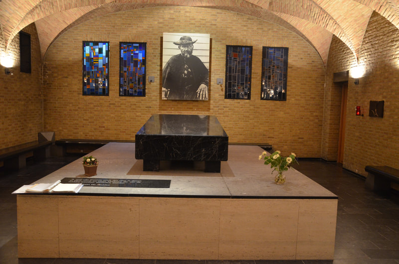 Capilla de san Antoni en Lovaina, donde se encuentra la cripta con la tumba del padre Damián, el protector de los leprosos.   