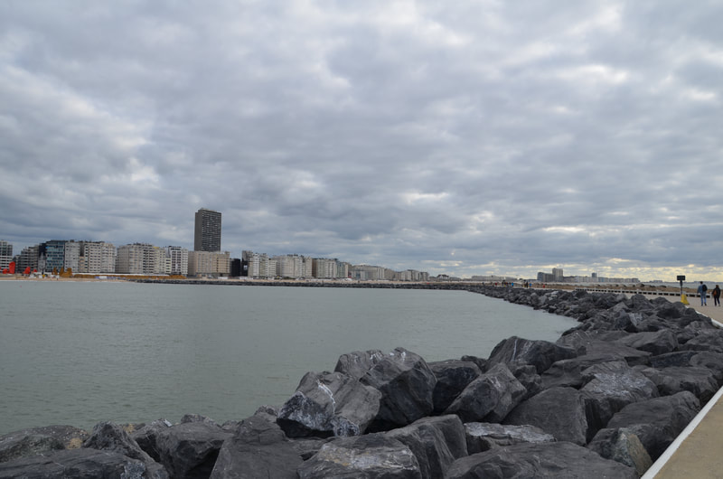 Panorama Ostendy. Belgia.