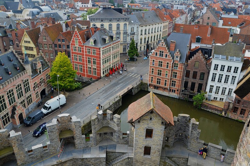 Miasto Gandawa w Belgii.
Ghent City in Belgium. 