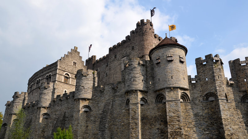 Gravensteen Castle in Ghent. Belgium.
Zamek Gravensteen w Gandawie. Belgia. 